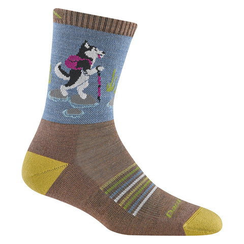 Darn Tough women's Critter Club micro crew lightweight hiking sock Bark