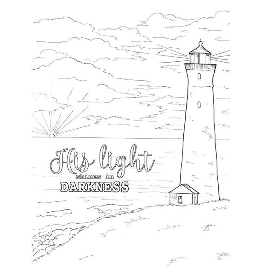 Lighthouses Color by Number Adult Coloring Book - BLACK BACKGROUND: Beautiful Ocean Views and Beach Scenes for Stress Relief and Relaxation [Book]