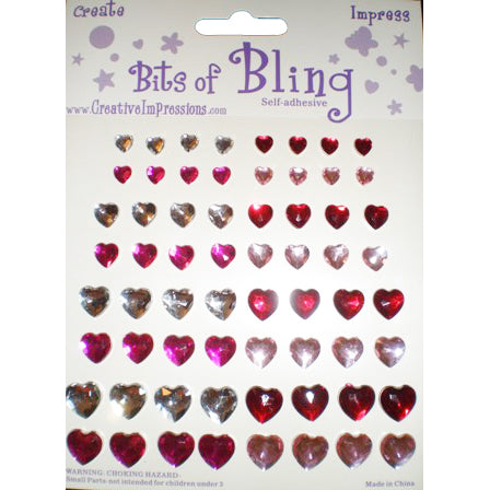 Heart Bits of Bling Gem Stickers
