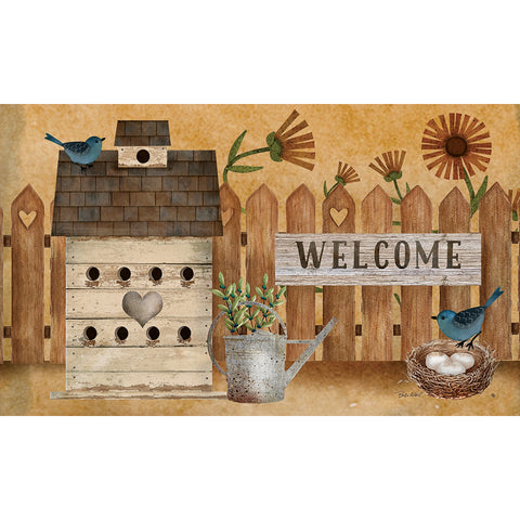 Spring Birdhouse Floor Mat