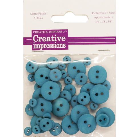 Aqua Resin Buttons