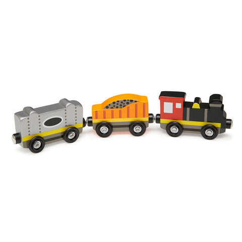 train engine with 2 cars