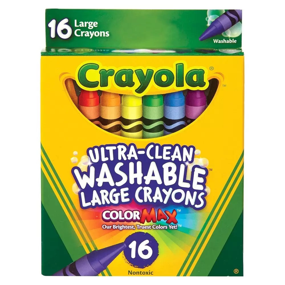 VINTAGE CRAYOLA Big Box of Crayons 16 UNNAMED COLORS Never Used 90th  BIRTHDAY
