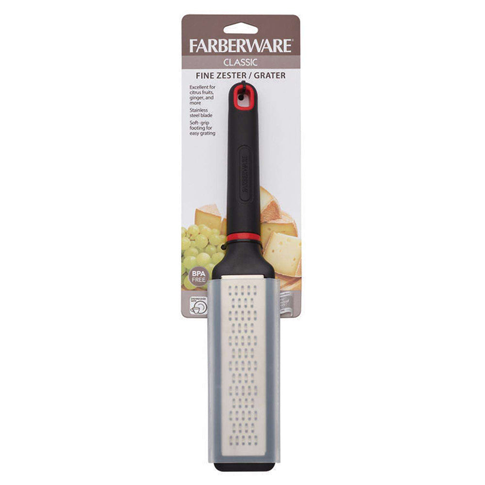 Farberware Professional Rotary Cheese Grater - Stainless Steel Drum, Folding Handle, Dishwasher Safe, White