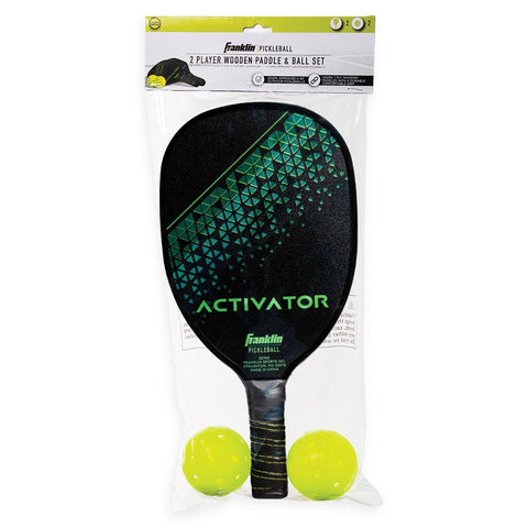 Franklin 2-player Activator Wood Pickleball Paddles & ball set in package