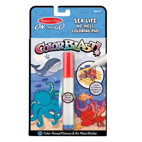 colorblast no mess sea life coloring pad set