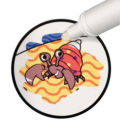 colorblast invisible ink marker in use on a snail