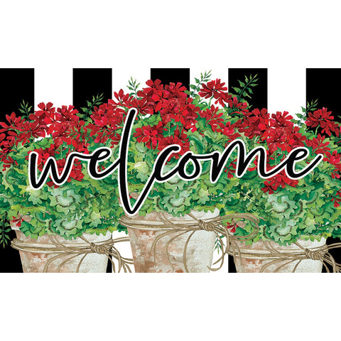 Geranium Bucket Floor Mat