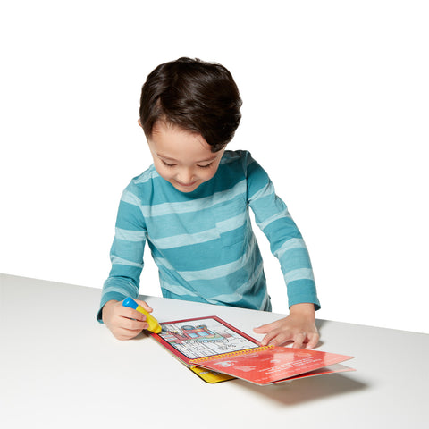 boy using water tablet