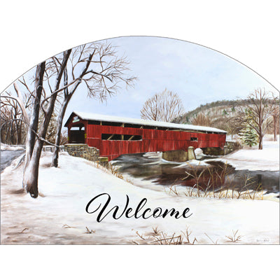 Winter Covered Bridge Plaque 545