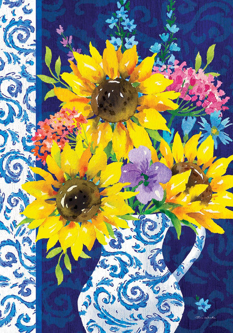 SUNFLOWER CHINOISERIE FLAG