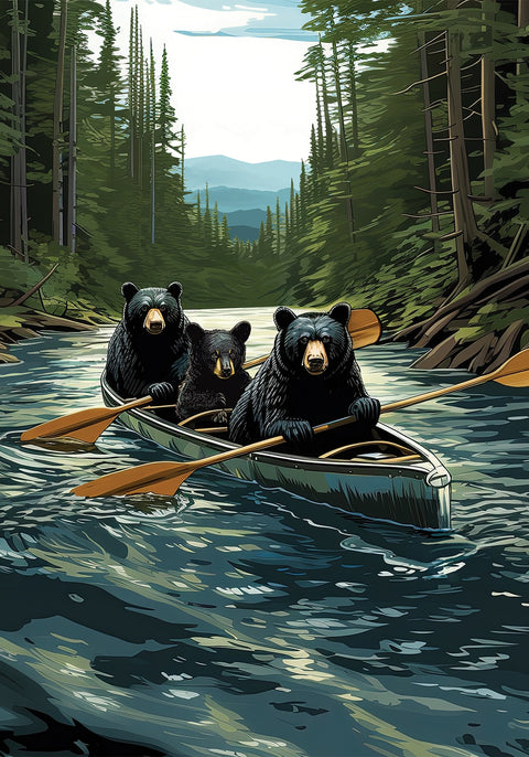 BEAR CANOE FLAG