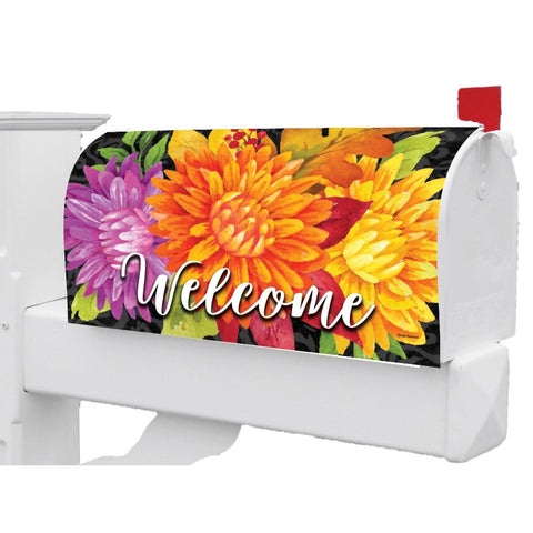 Vibrant Mums mailbox makeover