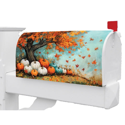Maple Tree & Pumpkins mailbox makeover