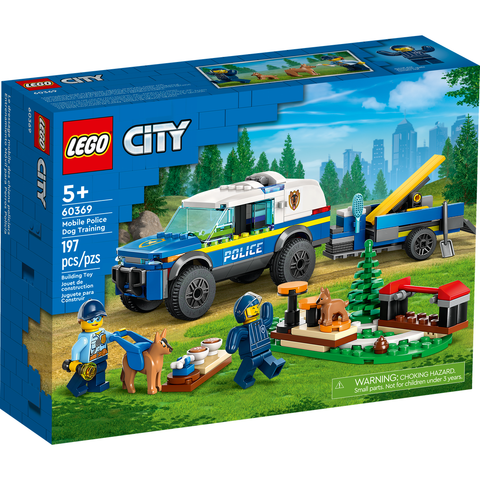 LEGO City Mobile Police Dog Training Building Toy Set (197 Pieces) 60369 A