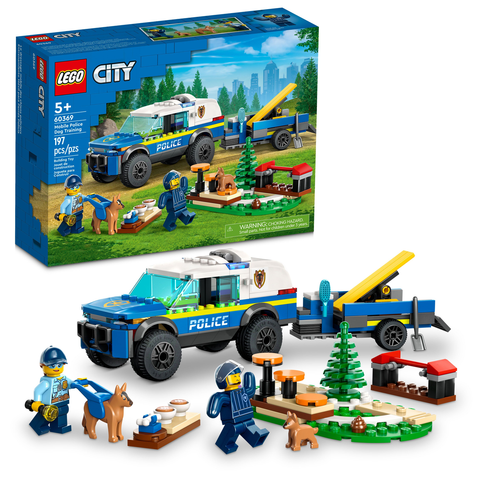 LEGO City Mobile Police Dog Training Building Toy Set (197 Pieces) 60369 D