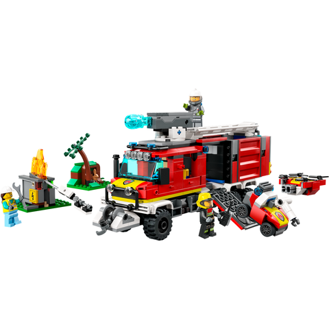 LEGO City Fire Command Truck Building Toy Set (502 Pieces) 60374 E