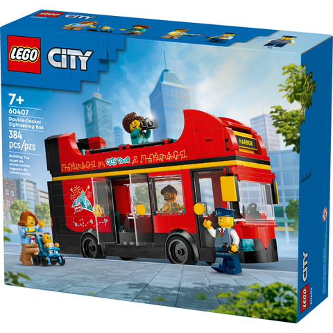 LEGO City Red Double-Decker Sightseeing Bus Toy 60407