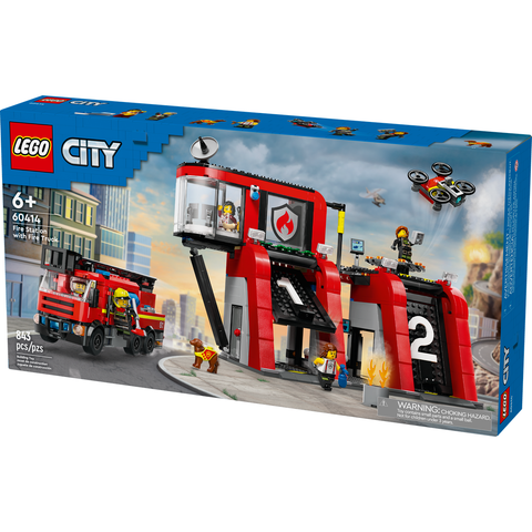 LEGO City Fire Station with Fire Truck Playset 60414