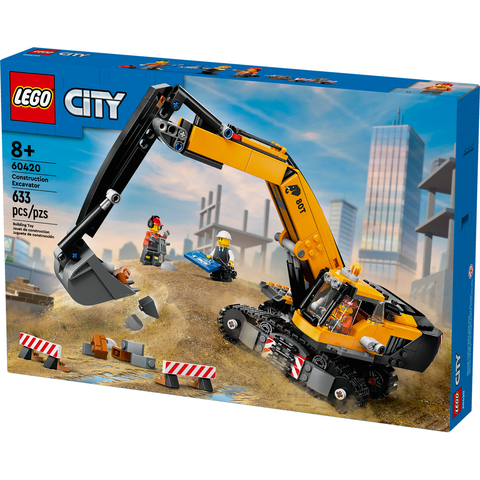LEGO City Yellow Construction Excavator Toy Digger 60420