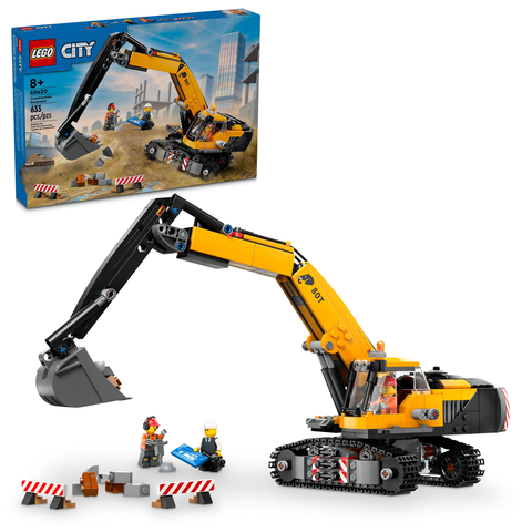 LEGO City Yellow Construction Excavator Toy Digger 60420