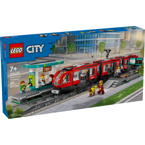LEGO City Downtown Streetcar and Station Toy Set 60423