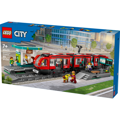 LEGO City Downtown Streetcar and Station Toy Set 60423