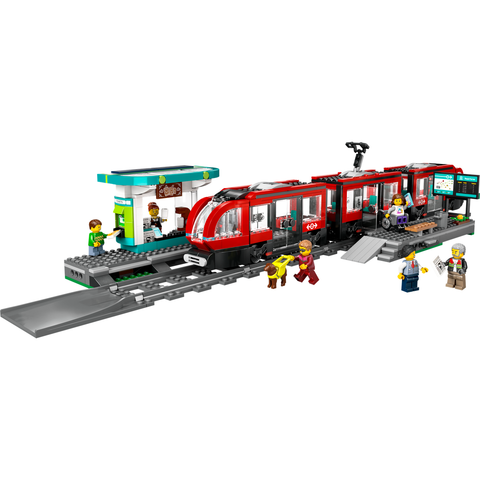 LEGO City Downtown Streetcar and Station Toy Set 60423