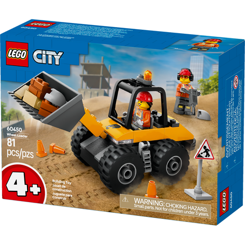 LEGO City Yellow Construction Wheel Loader Buildable Vehicle Set 60450