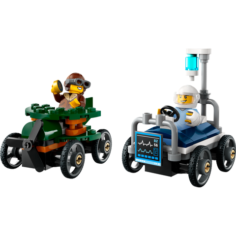 LEGO City Airplane vs. Hospital Bed Race Car Pack Soapbox Racing Toy 60459