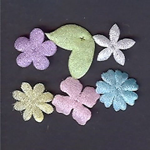 Small Pastel Sheer Blossoms & Leaves