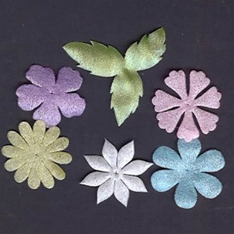 Medium Pastel Sheer Blossoms & Leaves