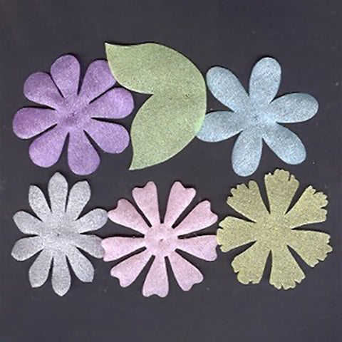 Large Pastel Sheer Blossoms & Leaves