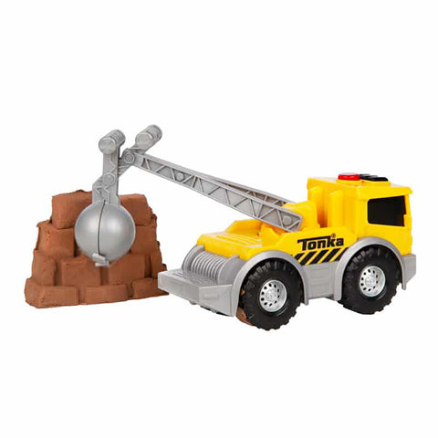 Crane Truck with Wrecking Ball and Tonka Dirt