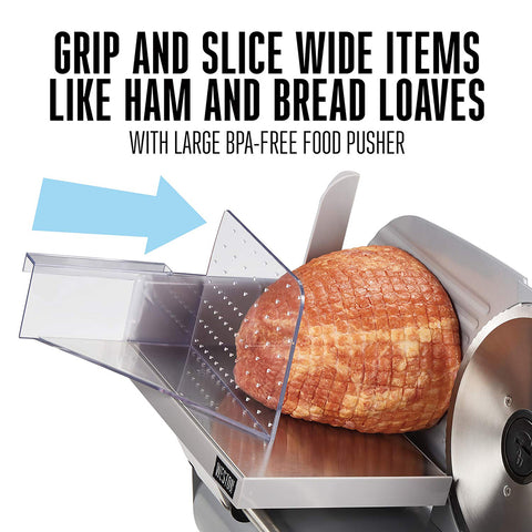 Grip and Slice Wide Items Like Ham and Bread Loaves