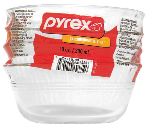 4-piece package of 10 oz pyrex glass custard cups