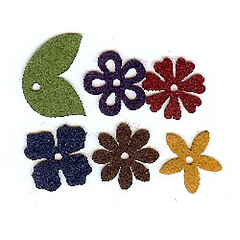 Small Heritage Felt Blossoms & Leaves