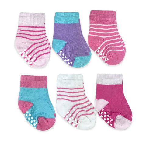 Baby Non-Skid Crew Socks 6 Pack 62106