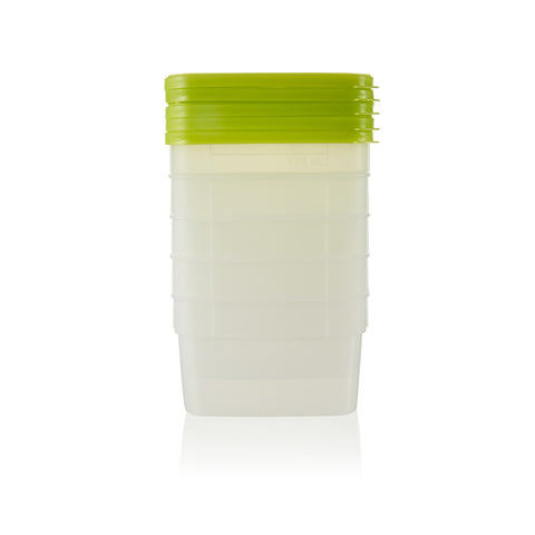 5-pack Arrow Pint Freezer Containers stacked with lids