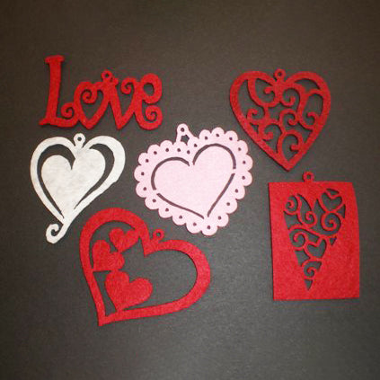 Heartfelt Felt & Shimmer Shapes