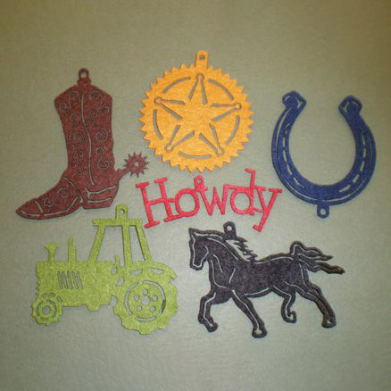 Western Felt & Shimmer Shapes