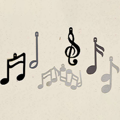 Music Notes Felt & Shimmer Shapes