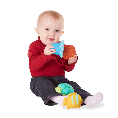 boy with squirt toys
