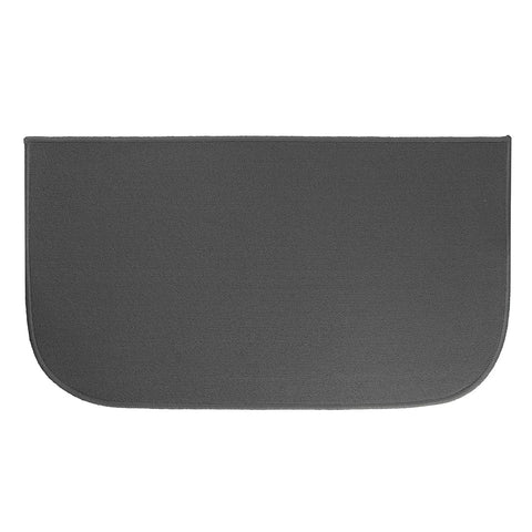 Ritz solid accent rug half round graphite