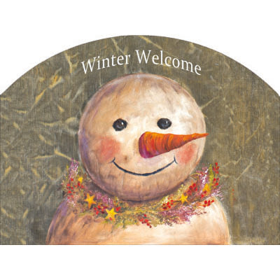 Primitive Snowman Plaque 648