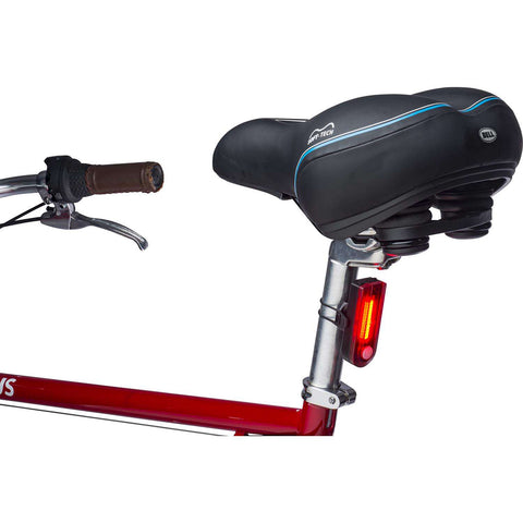 Taillight Fastened to Bar Beneath Seat
