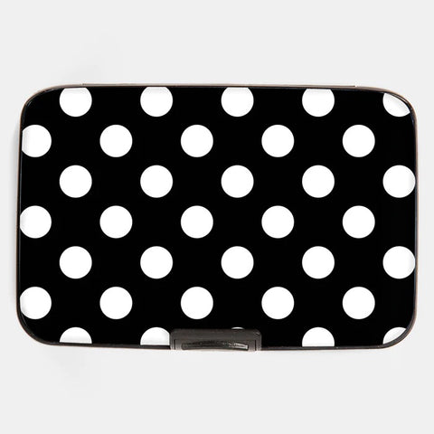 Black & White Polka Dot RFID Armored Wallet
