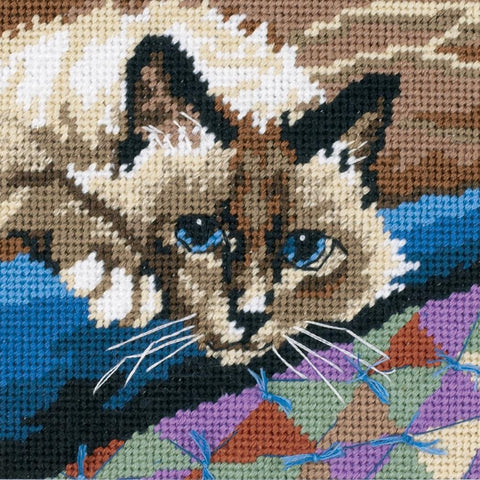Cuddly Cat Needlepoint Kit 7228