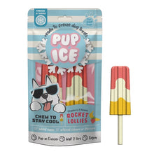 Yogurt Strawberry & Banana Pup Ice Rocket Lollies Treats 7247
