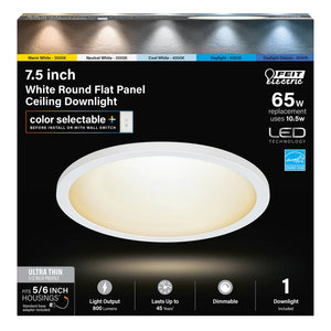 LED White Round Flat Panel Ceiling Downlight 74206/CA